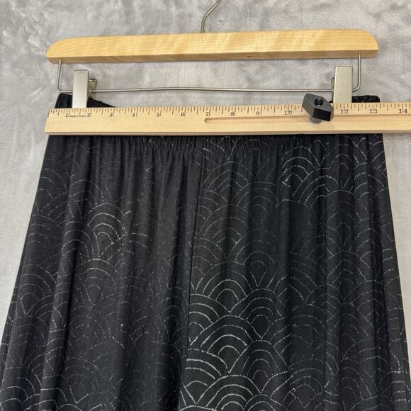 JG's Mad Lab Pants Womens Medium Black Painted Geometric Langenlook Artsy Button - Picture 10 of 13